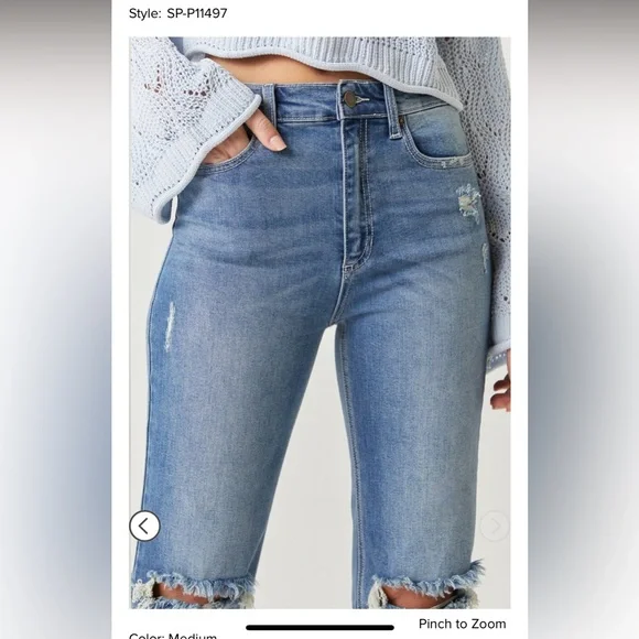 NWT high rise straight fit jeans - Picture 4 of 10